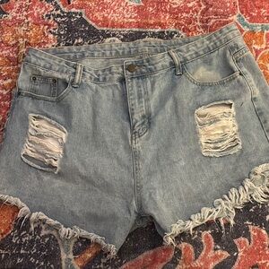 Distressed Jean Shorts
